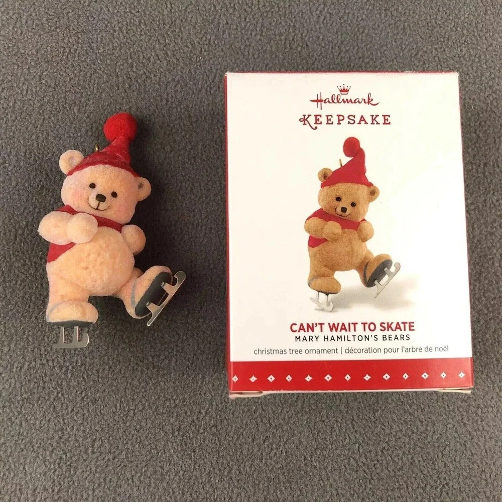 Hallmark Keepsake Christmas Holiday Ornament Decor Bears Can't Wait to Skate‎ #1